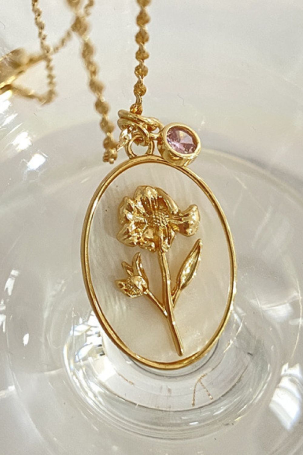 Collana con Fiore a Guscio di Rame
