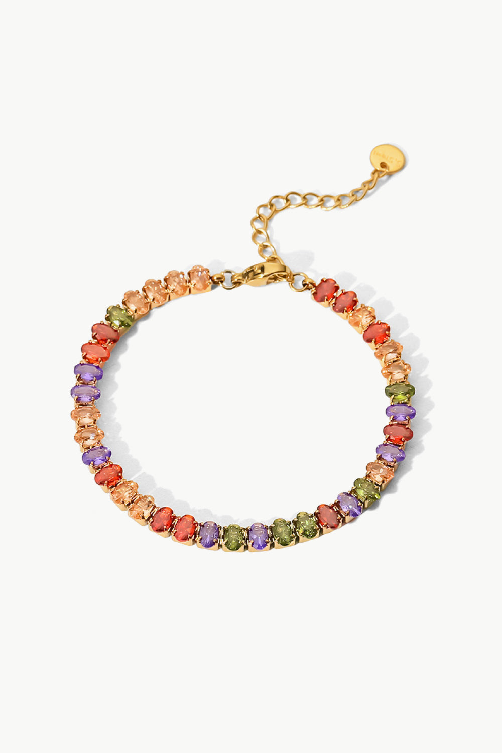 Multifarvet Zircon Guld Cuff