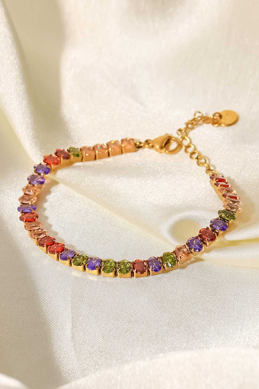 Multifarvet Zircon Guld Cuff