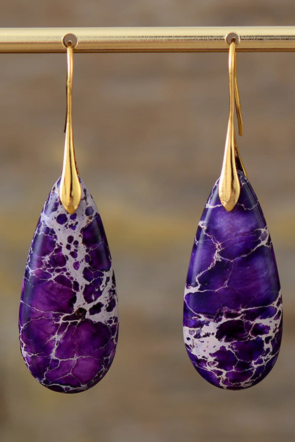 Artisan Stone Tåreformede Øreringe