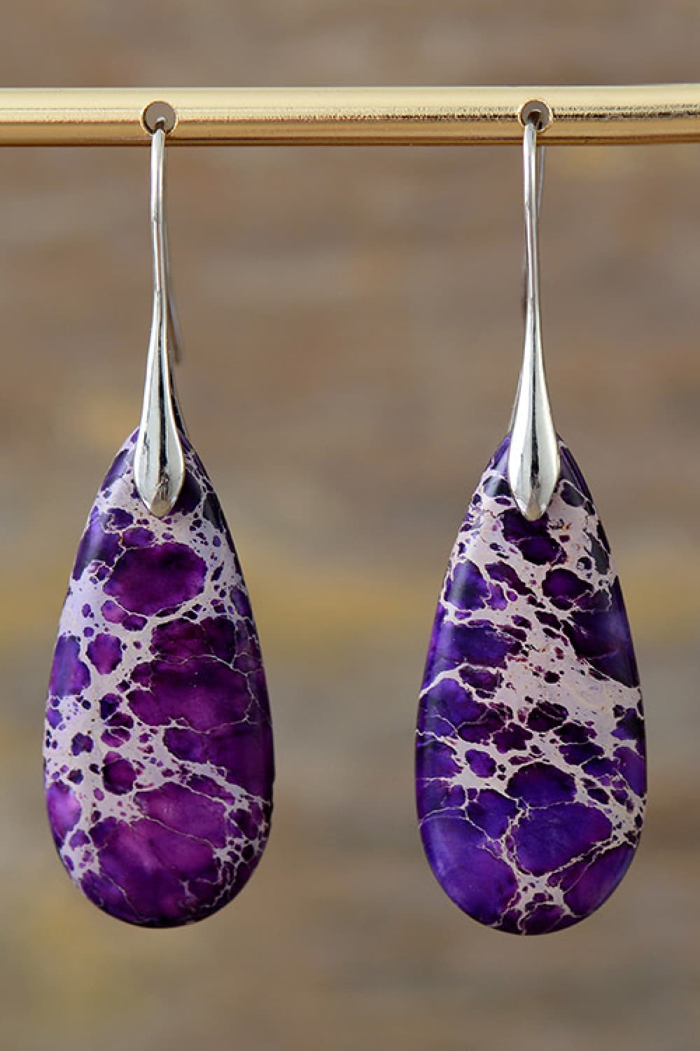 Artisan Stone Tåreformede Øreringe