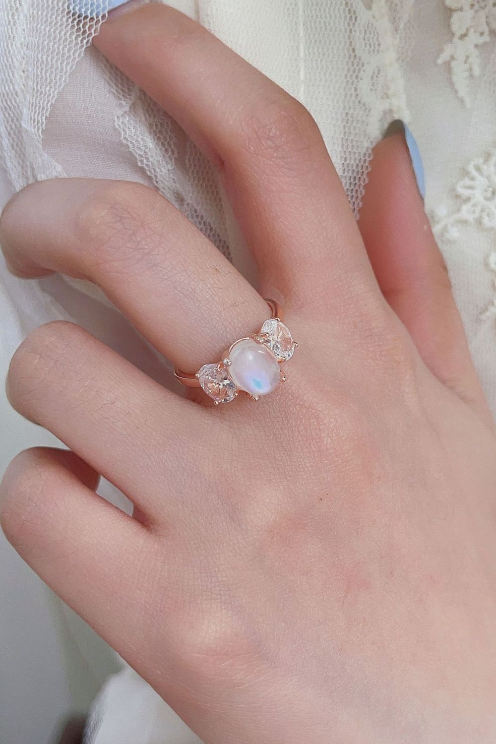 Månestens Tre-Stens Ring