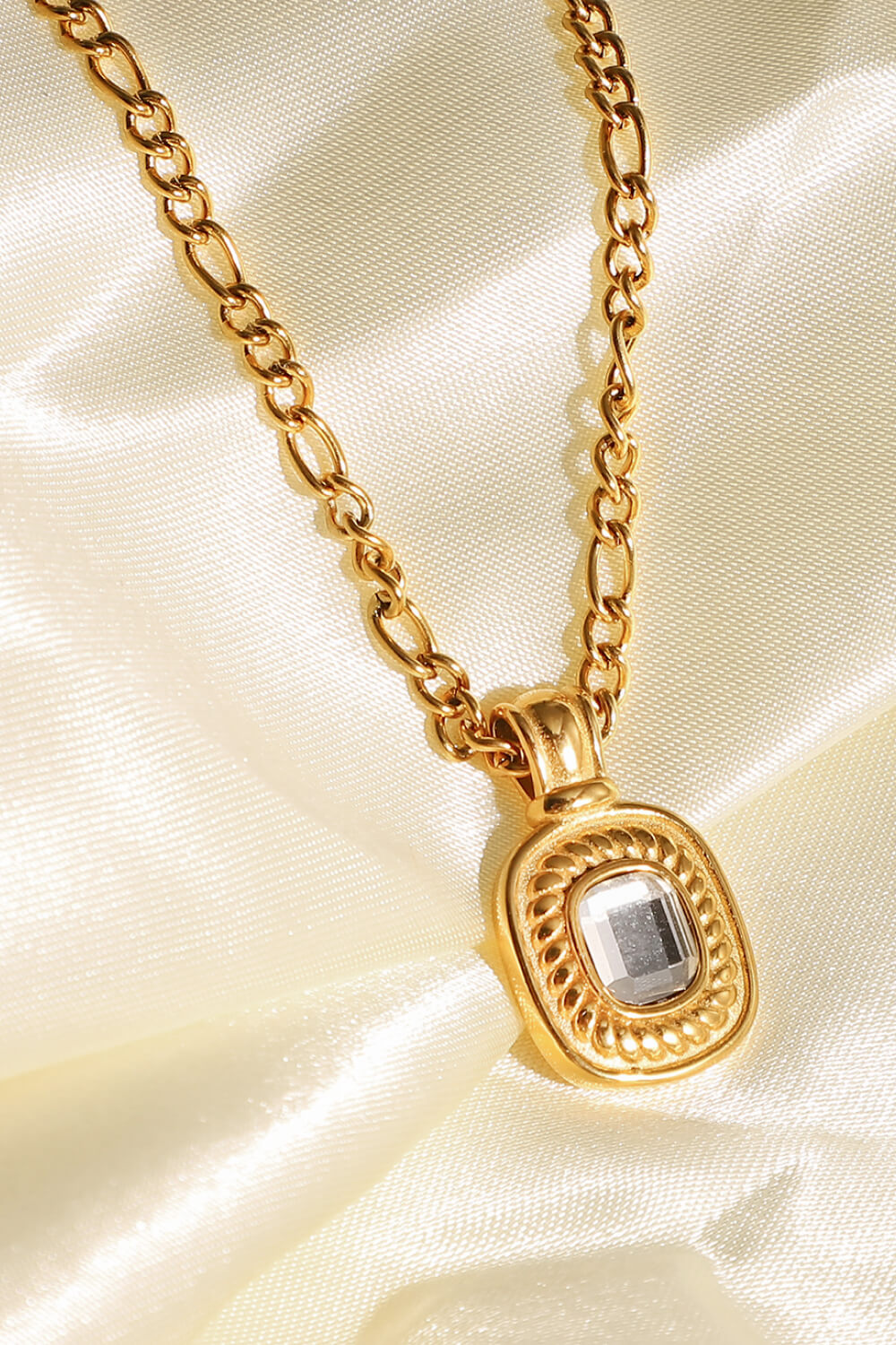 Guld Rhinestone Vedhæng Kæde