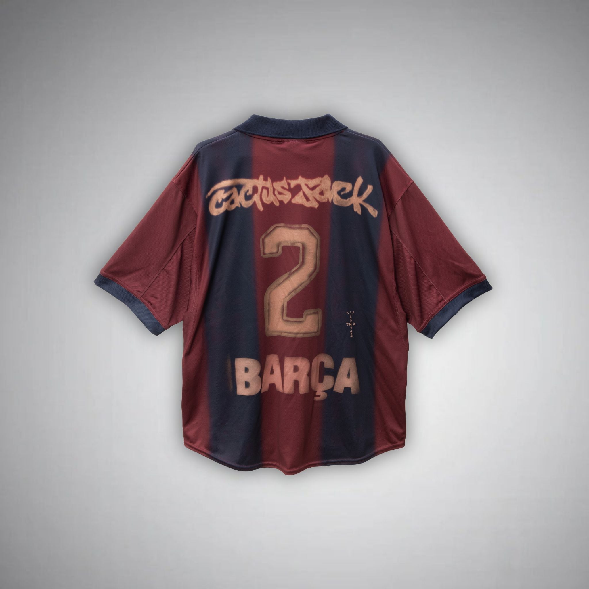 2001/02 FC Barcelona x Travis Scott Retro T-shirt - Hjem Begrænset Udgave