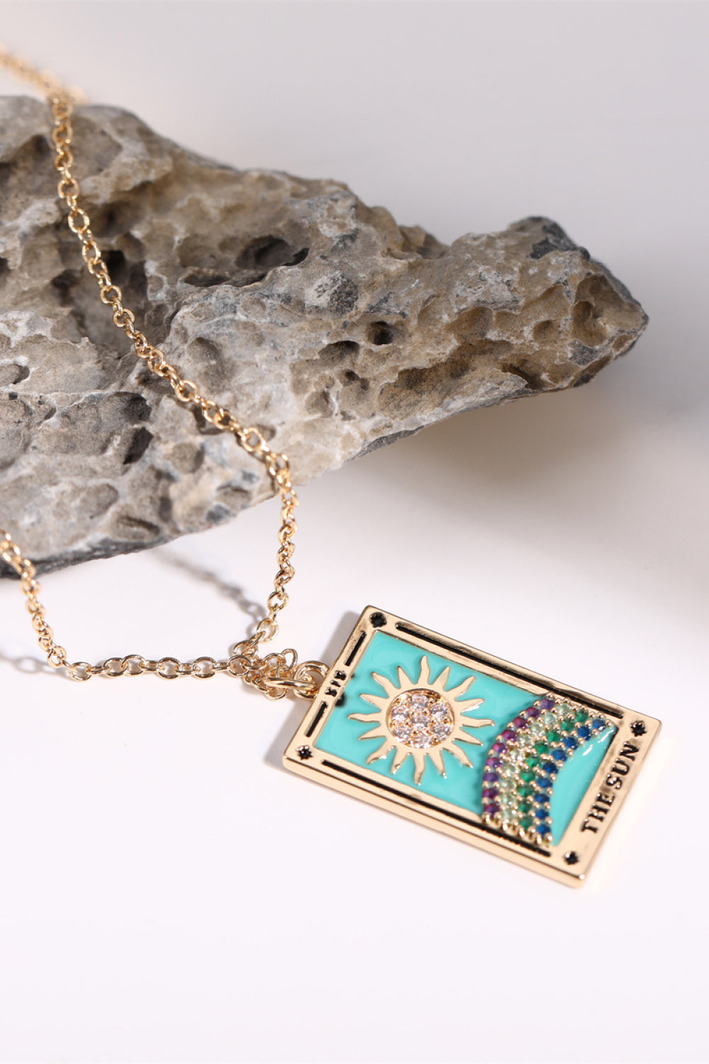 Collana in acciaio con ciondolo Tarocco