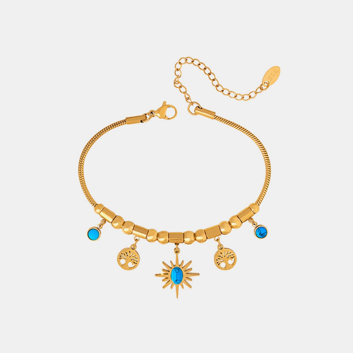 Guld Charm Link Armbånd
