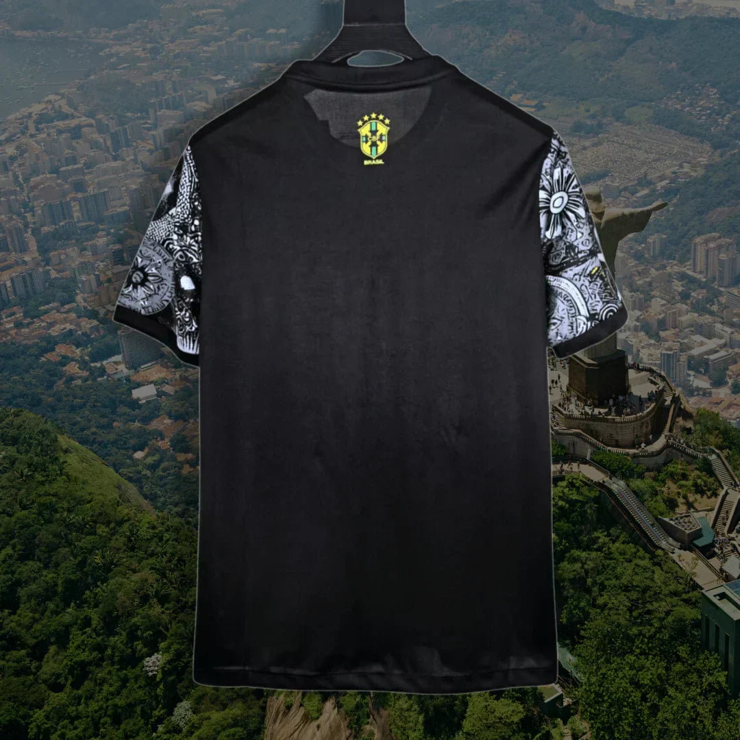2024 Stussy Brazil Shirt Black - Jesus Christ The Redeemer