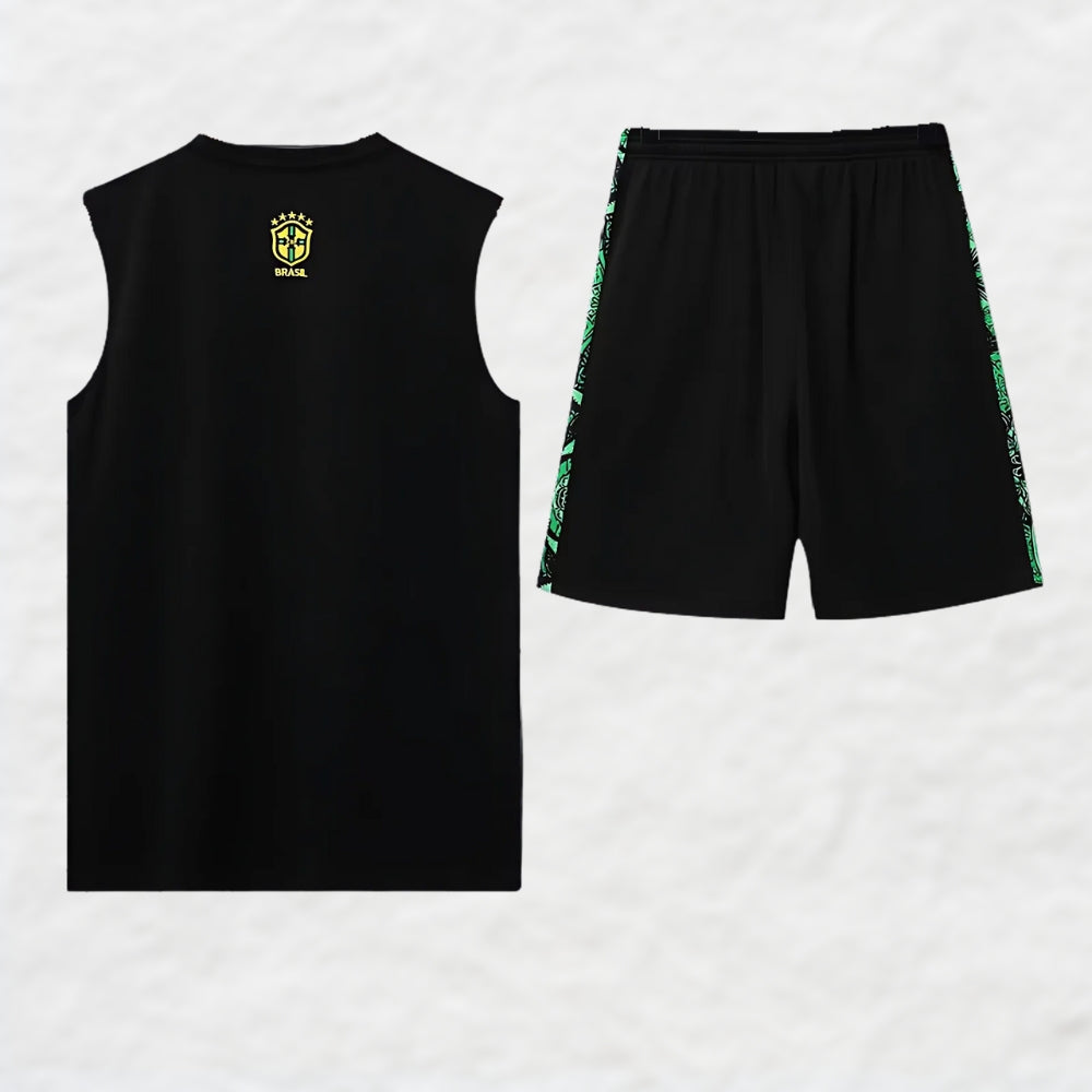 Conjunto de verano con camiseta verde 'Cristo Redentor' de Brasil 2024/25