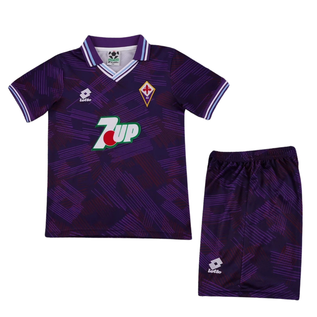 1992/1993 Fiorentina Udebanetrøje - Børne Fodbold Sæt