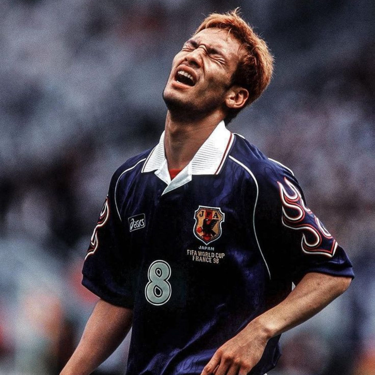 Japan Retro Skjorte 1998 Verdensmesterskab Blå Hjemmebane