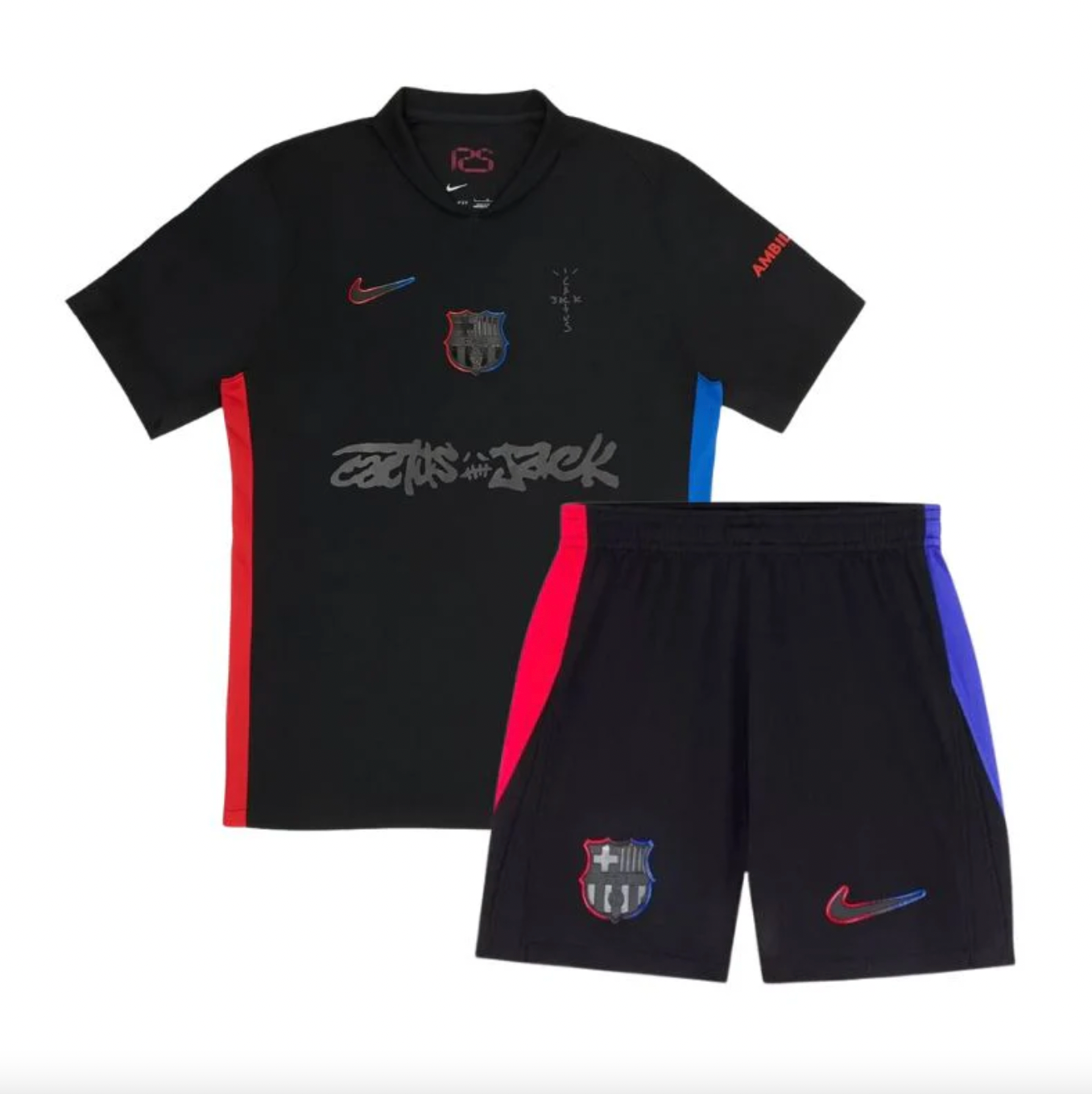 Kit da calcio per bambini FC Barcelona × Travis Scott Home