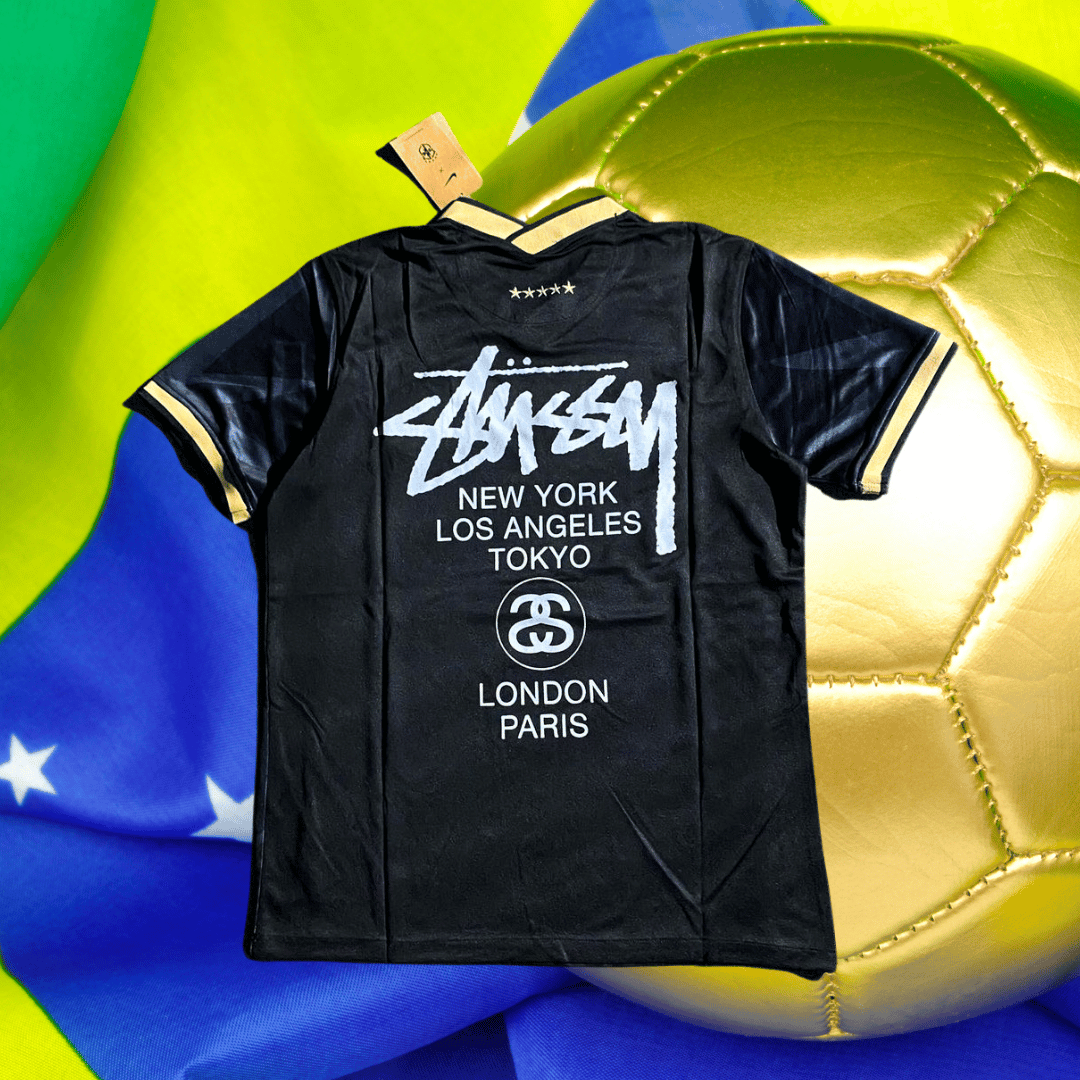 2024 Brasilien Stussy Skjorte - Sort Udgave