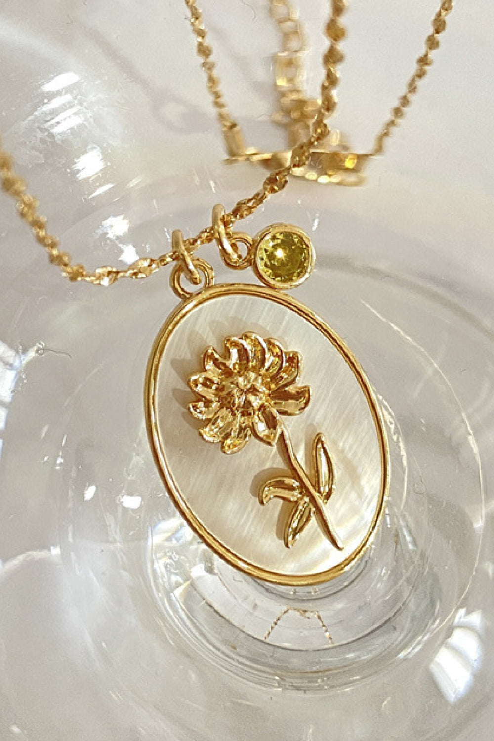Collana con Fiore a Guscio di Rame