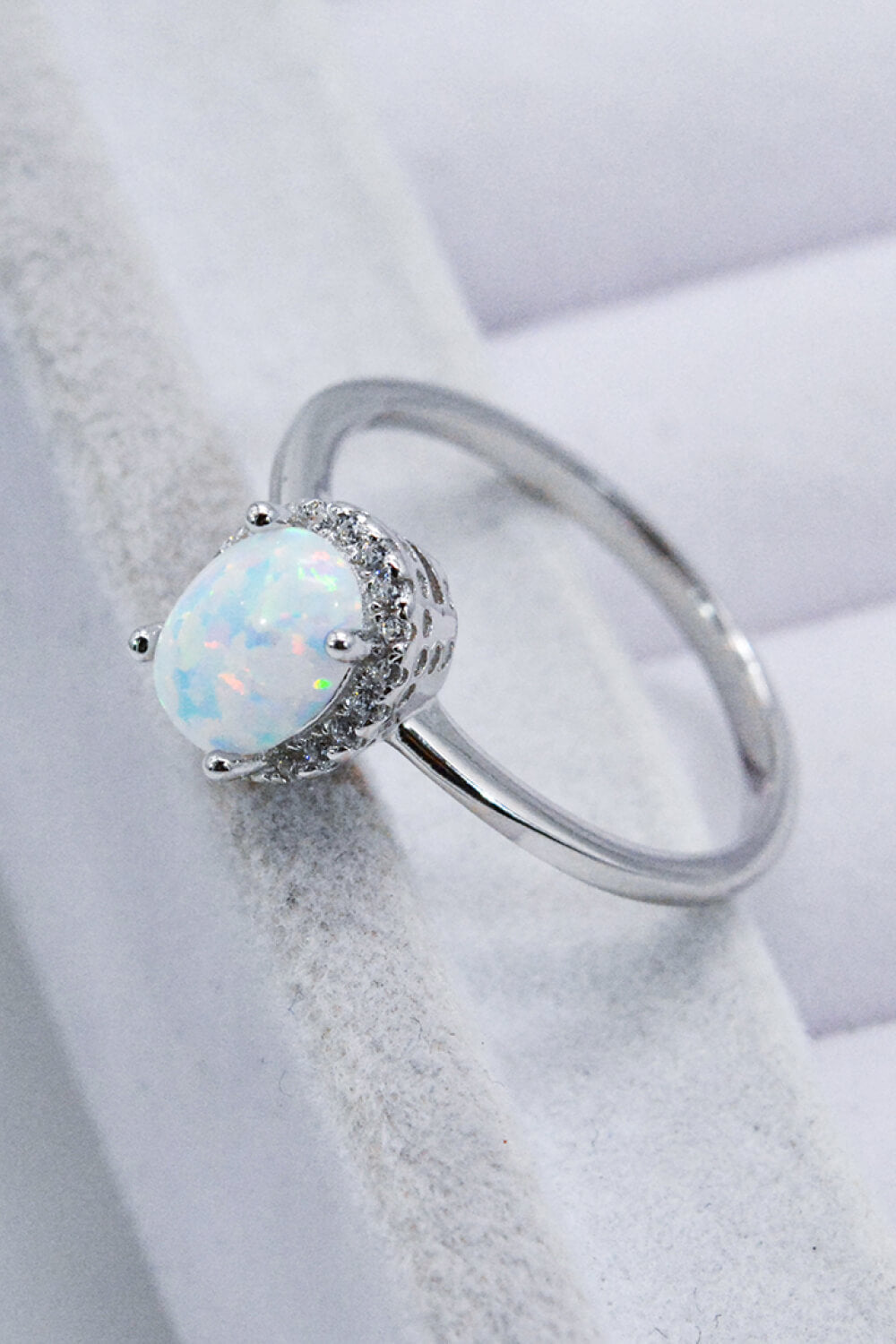 4-zackiger Opal-Silberring