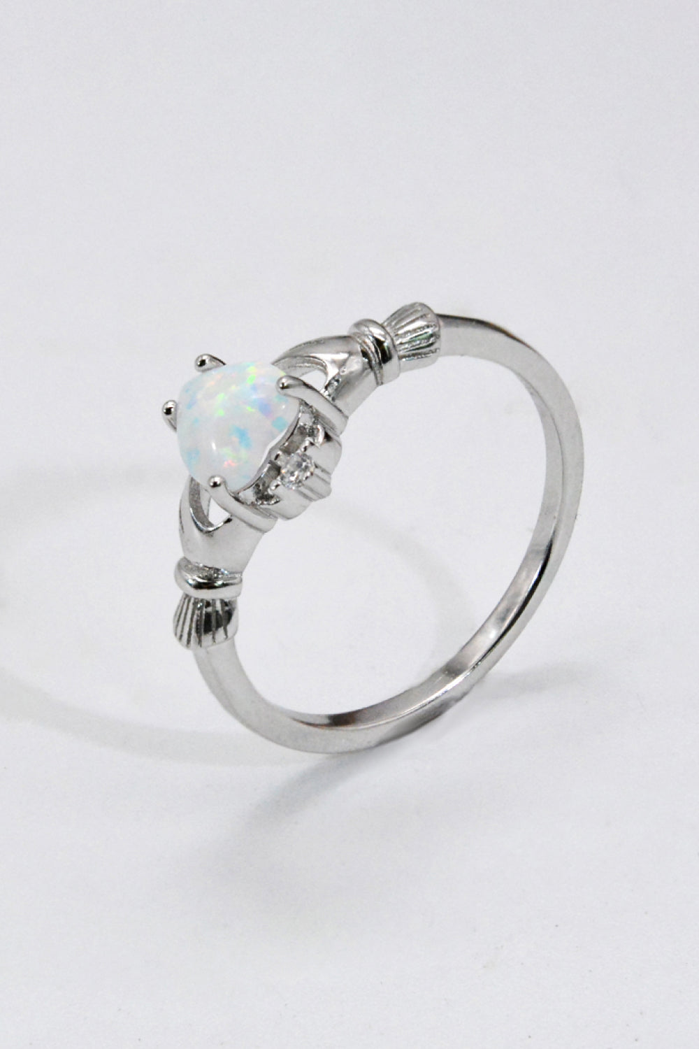 Hjerte Opal Sølv Ring