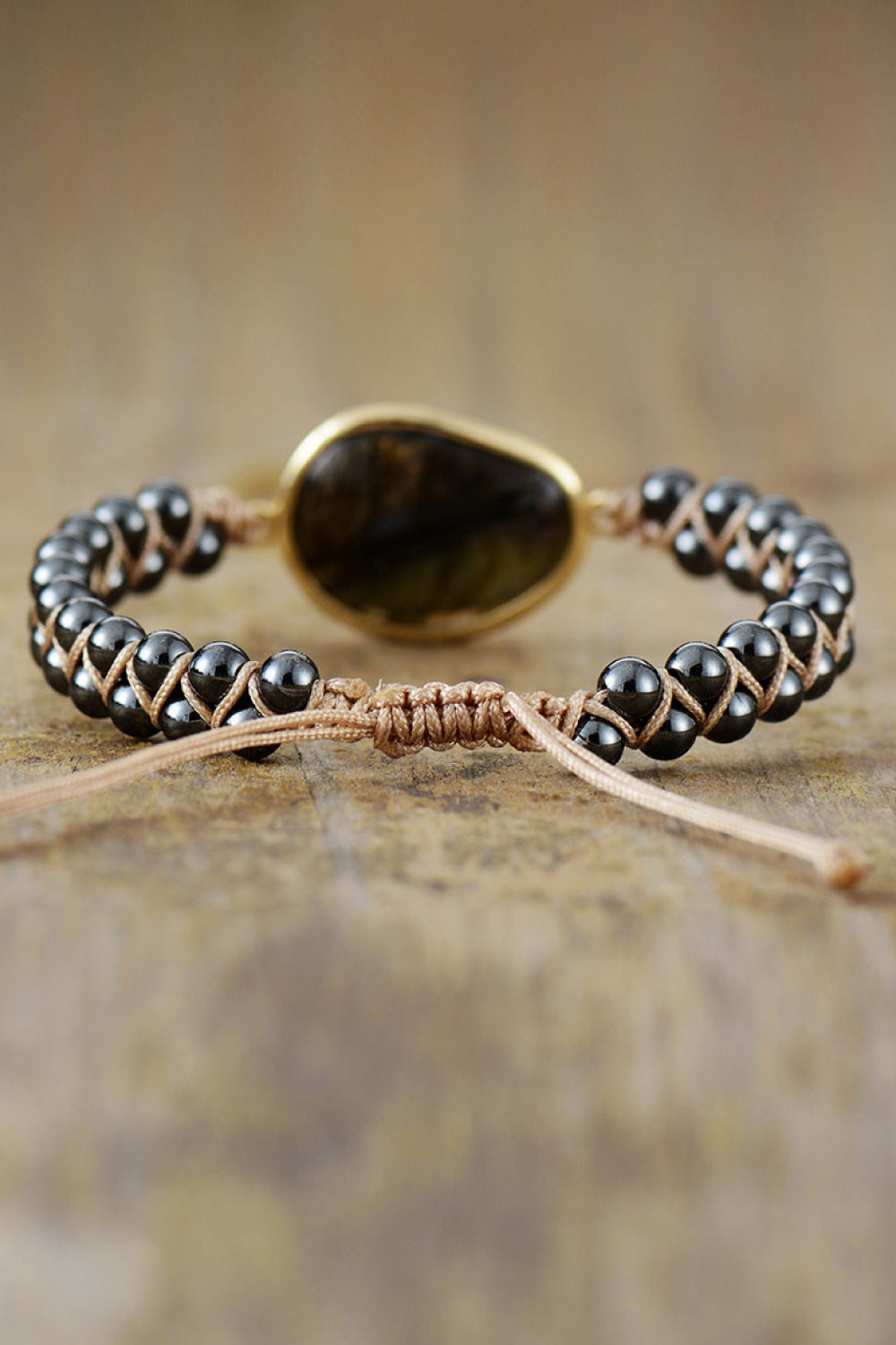 Pulsera con cuentas de piedras preciosas