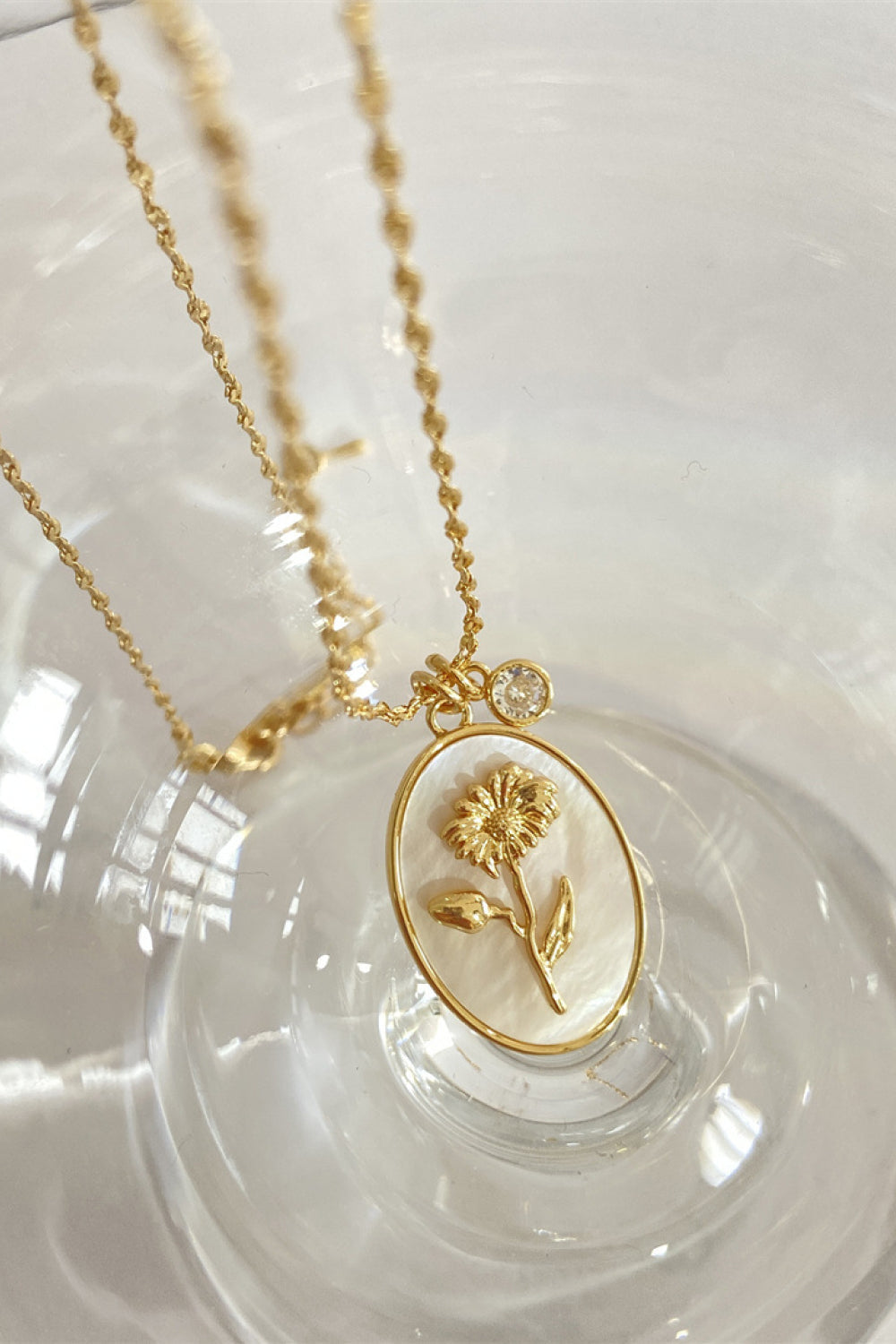 Collana con Fiore a Guscio di Rame