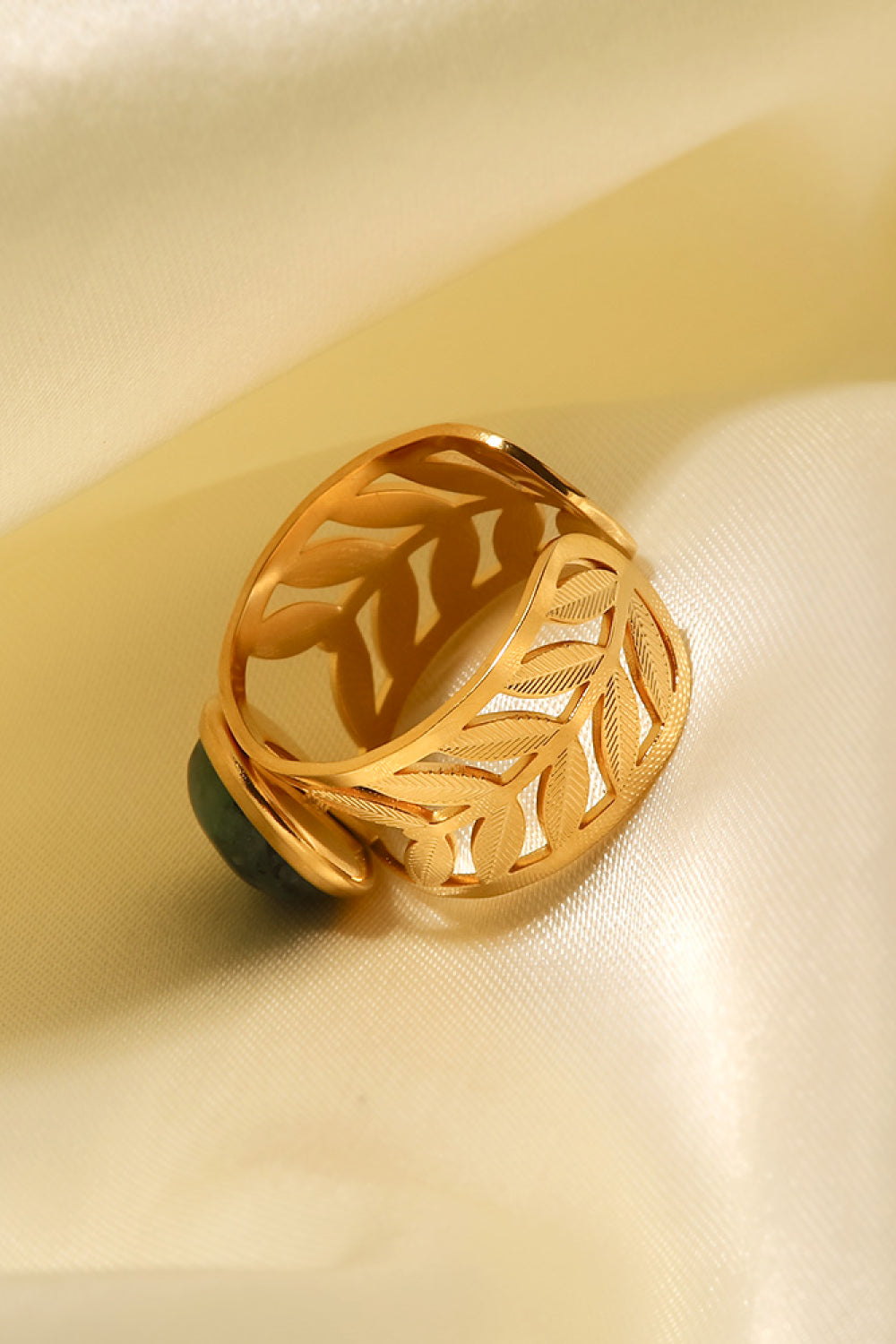 Guld Malakit Blad Ring