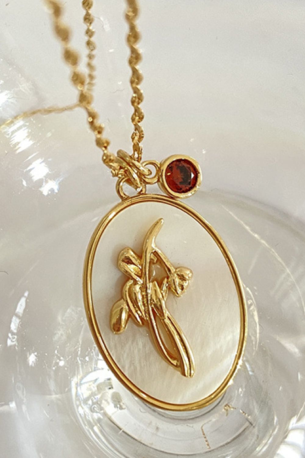 Collana con Fiore a Guscio di Rame