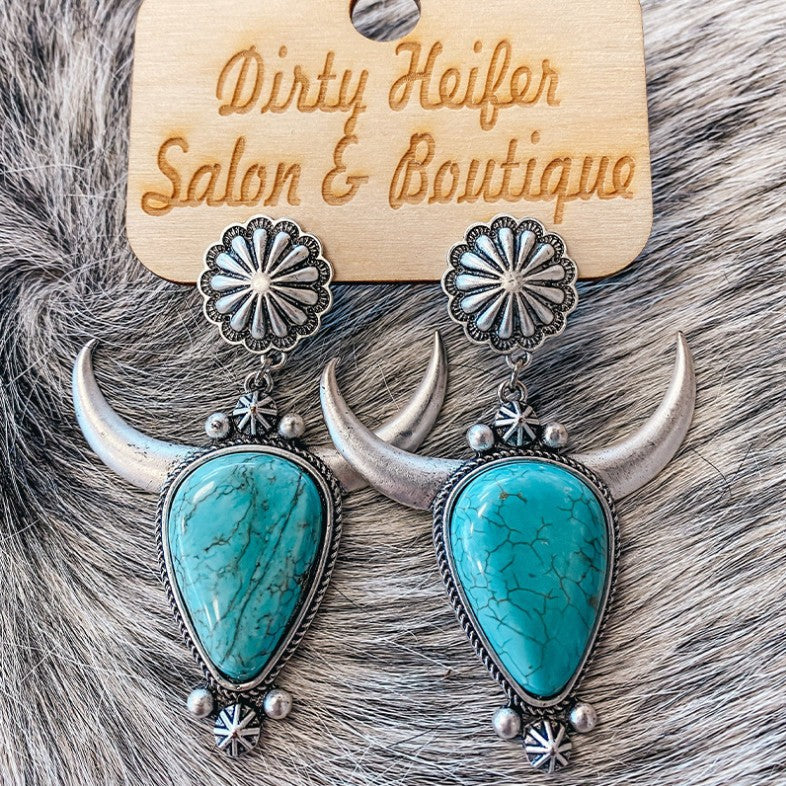 Cow-Shaped Turquoise Drops