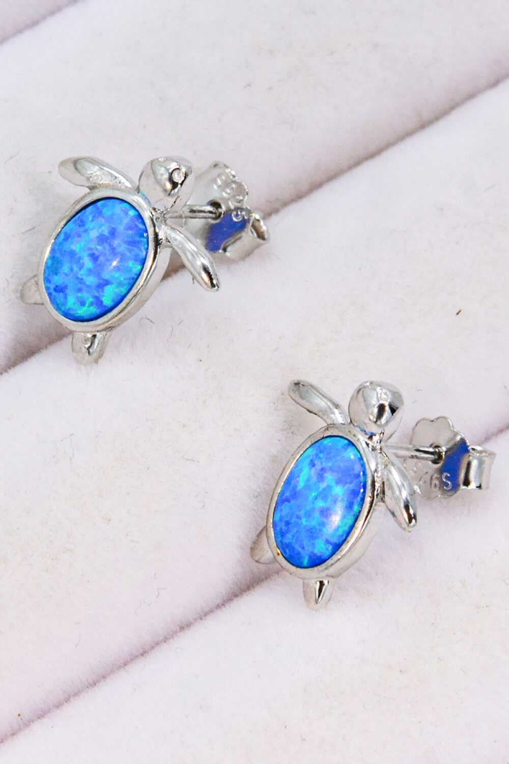 Orecchini a bottone Opal Turtle