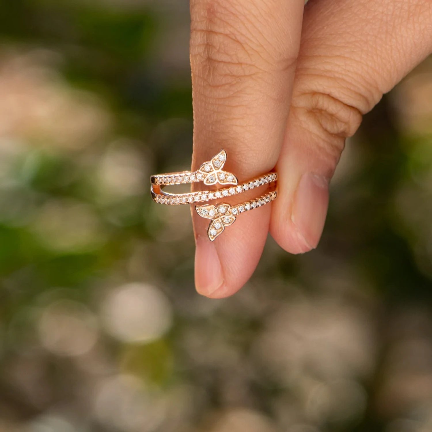 Anello Farfalla in Argento Zircone