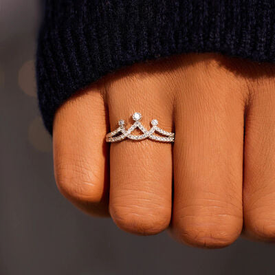 Krone Zirkon Silberring