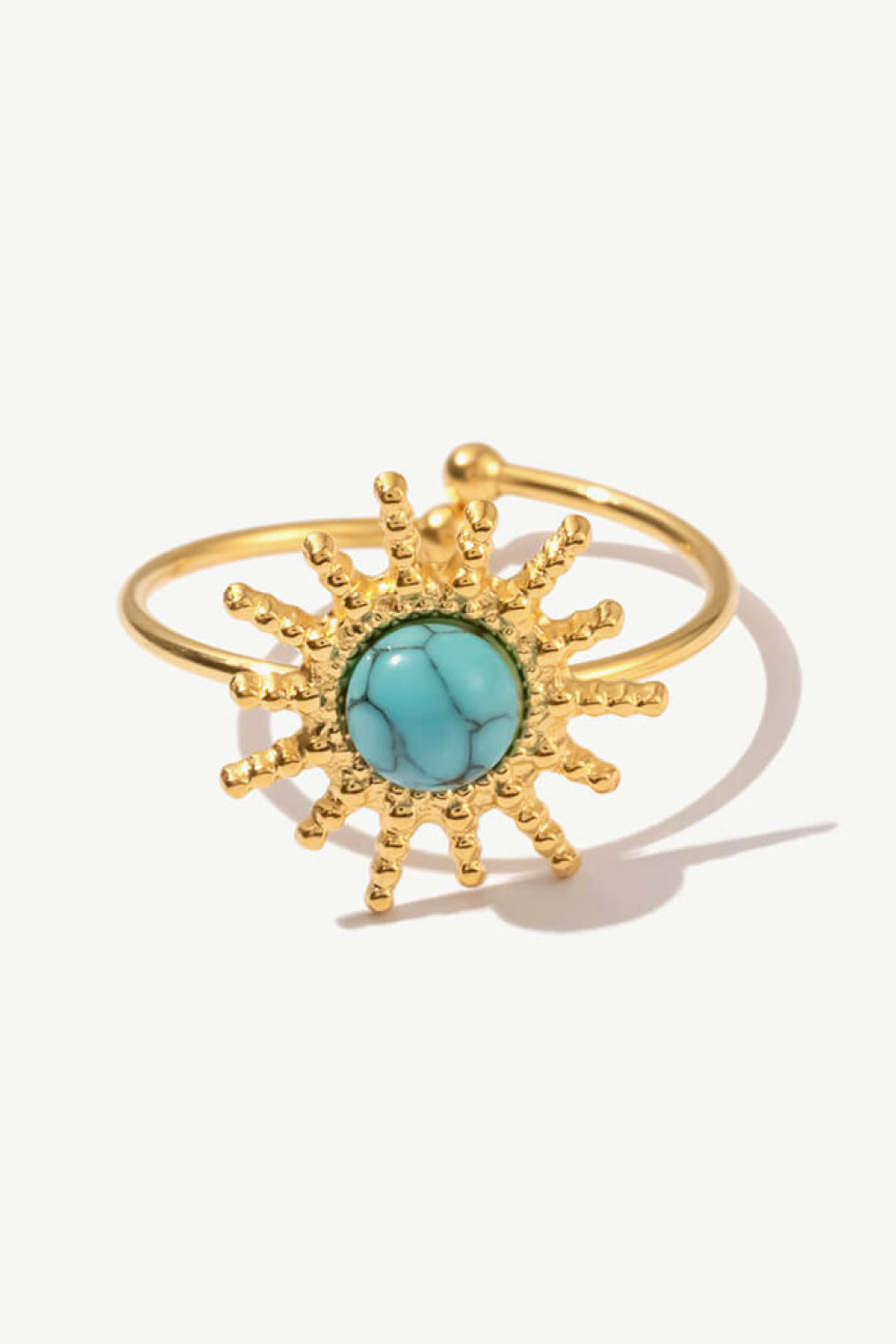 Anello aperto con pietra solare