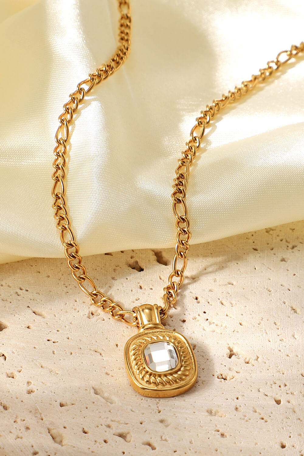 Guld Rhinestone Vedhæng Kæde