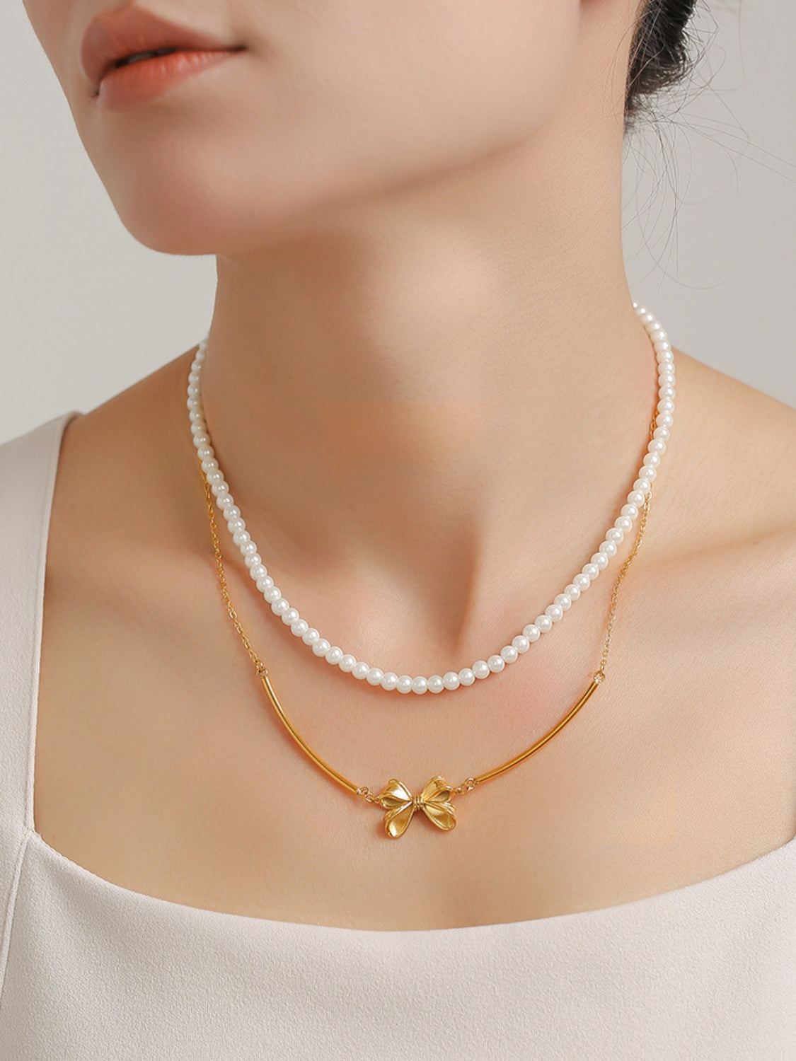 Set di tre gioielli Pearl & Bow
