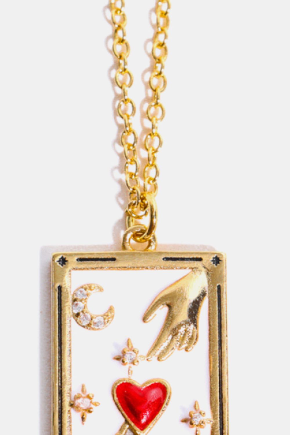Collana in acciaio con ciondolo Tarocco