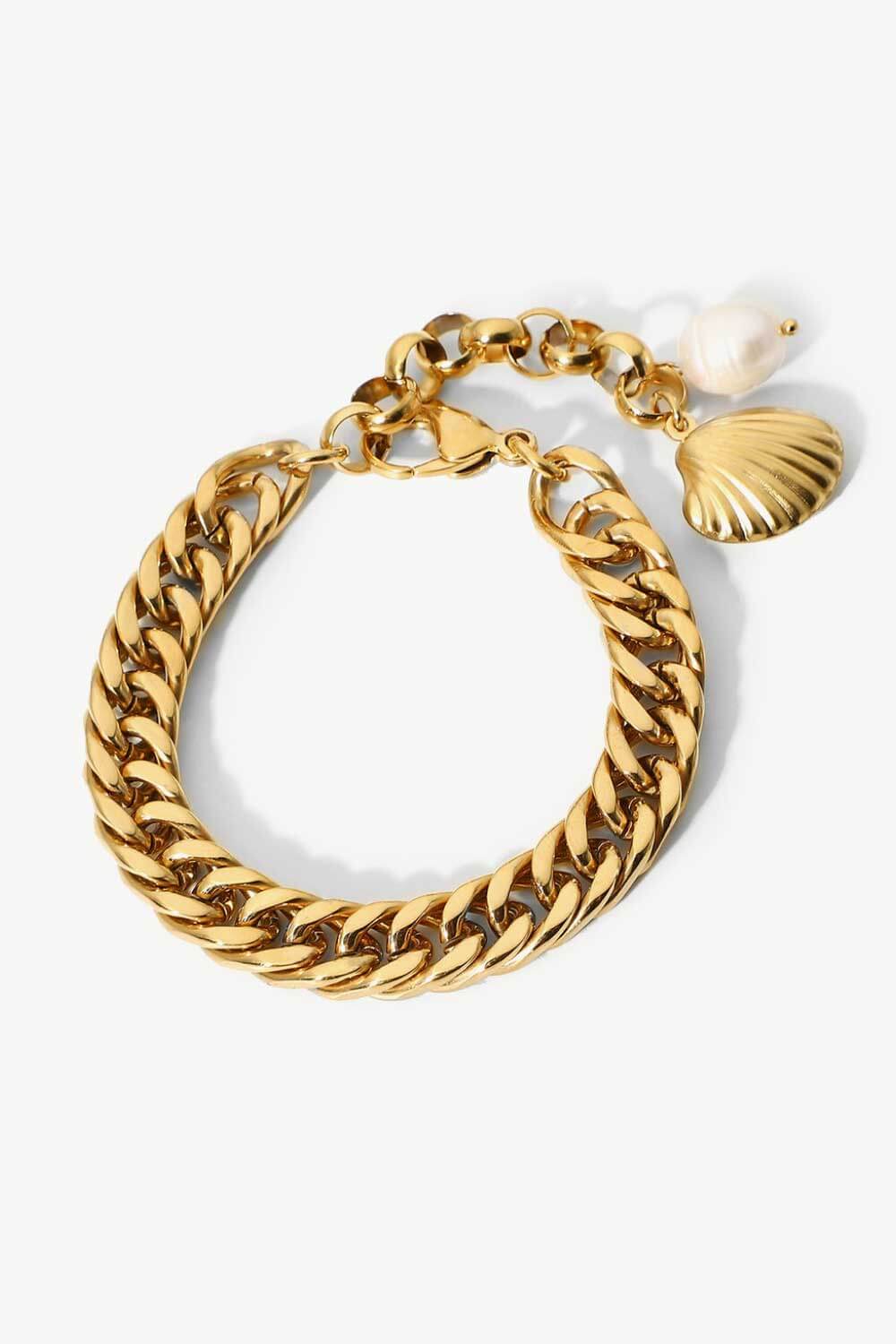 Bracciale a catena curb in oro