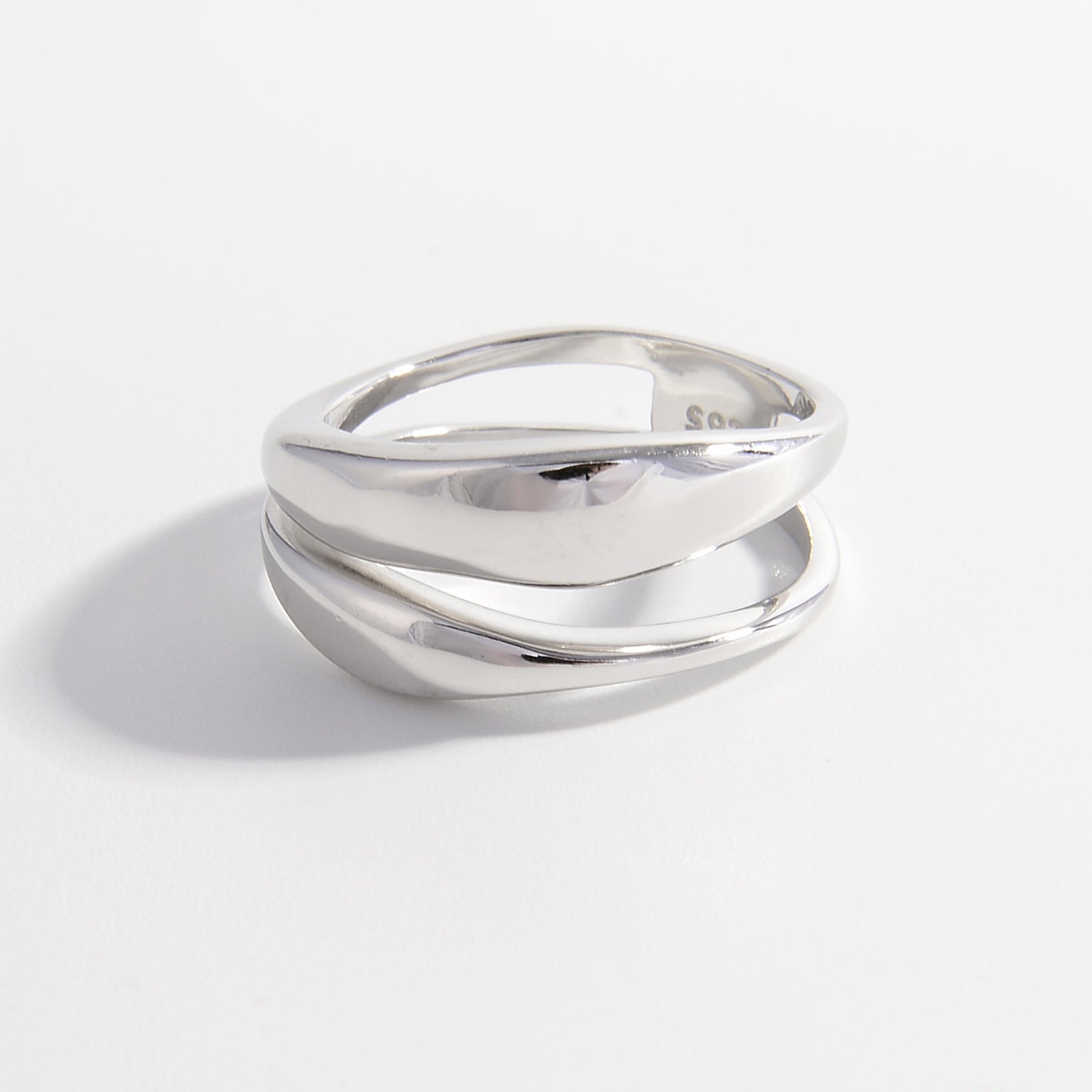 Anello d'argento a doppio strato