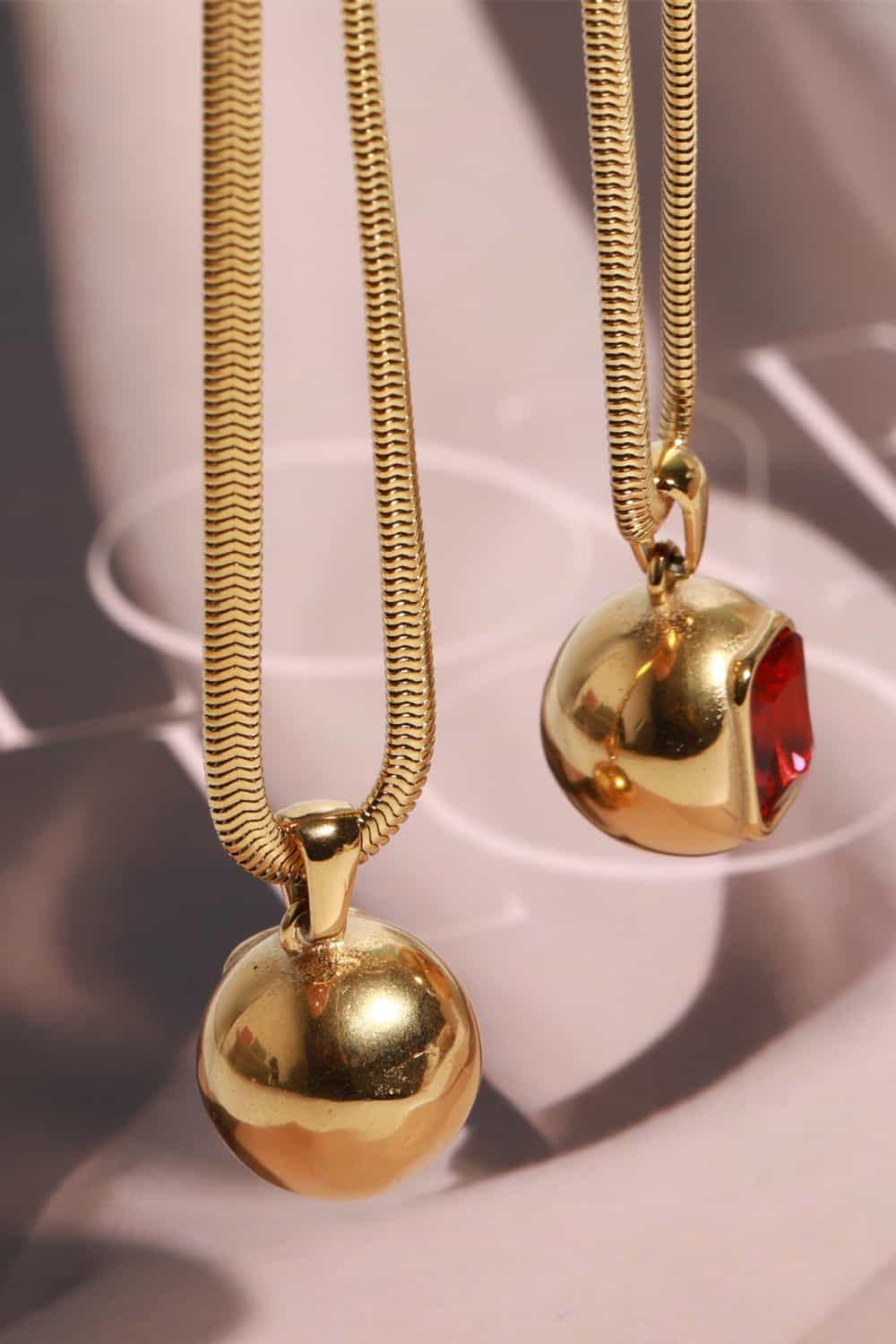 Guld Geometrisk Zirkon Vedhæng