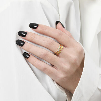 Anello Aperto Wave Zircon