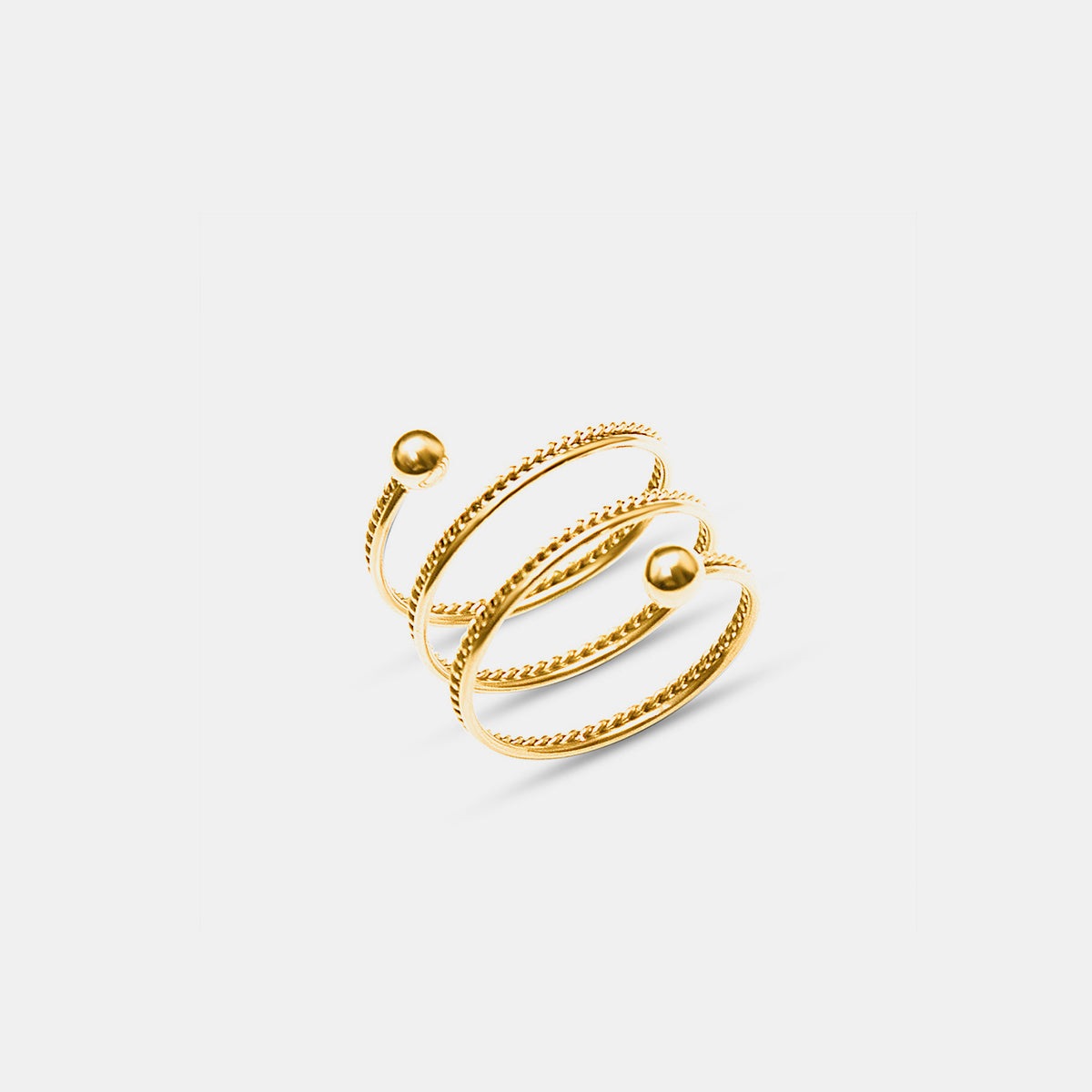 Anello a spirale in acciaio titanio