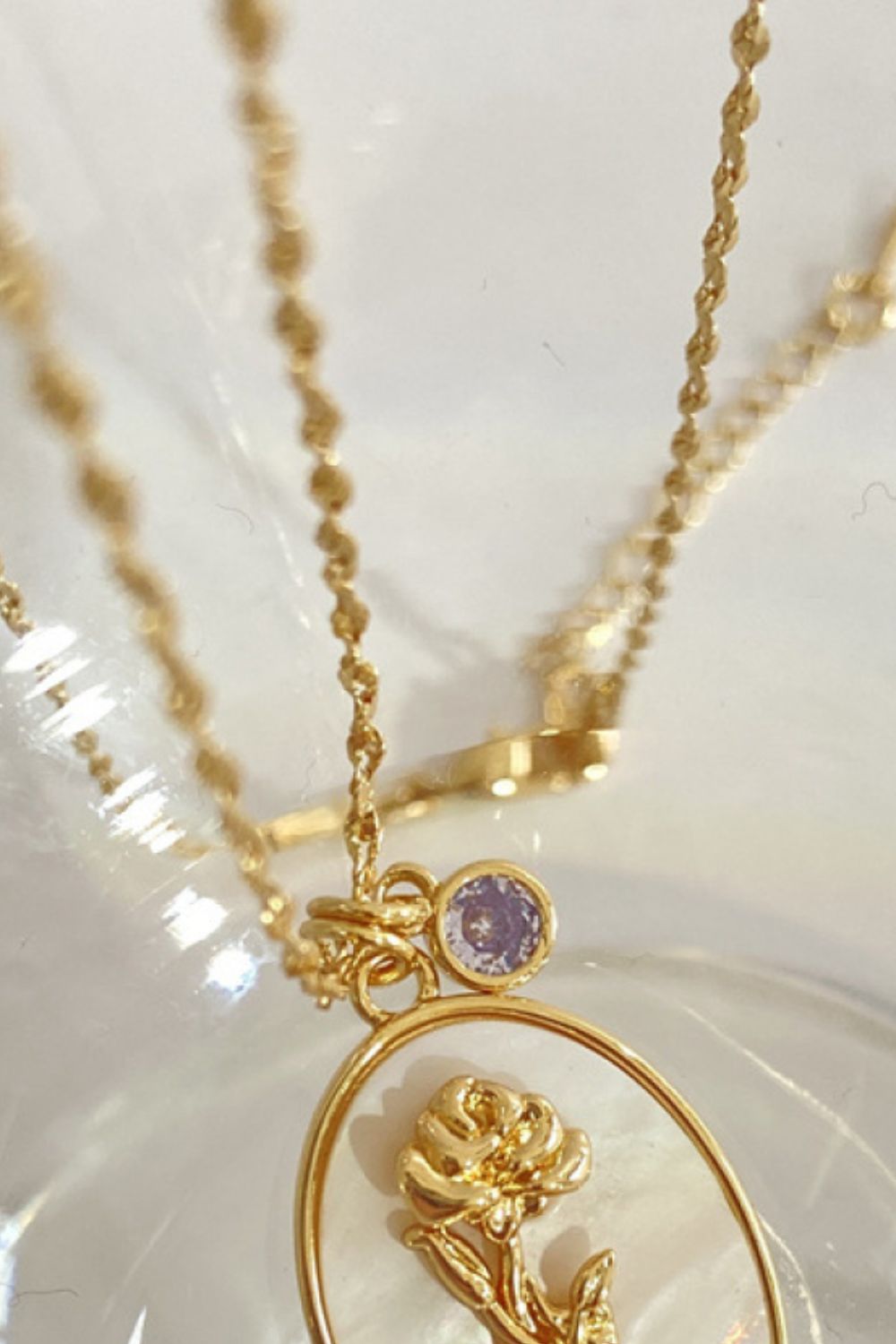 Collana con Fiore a Guscio di Rame