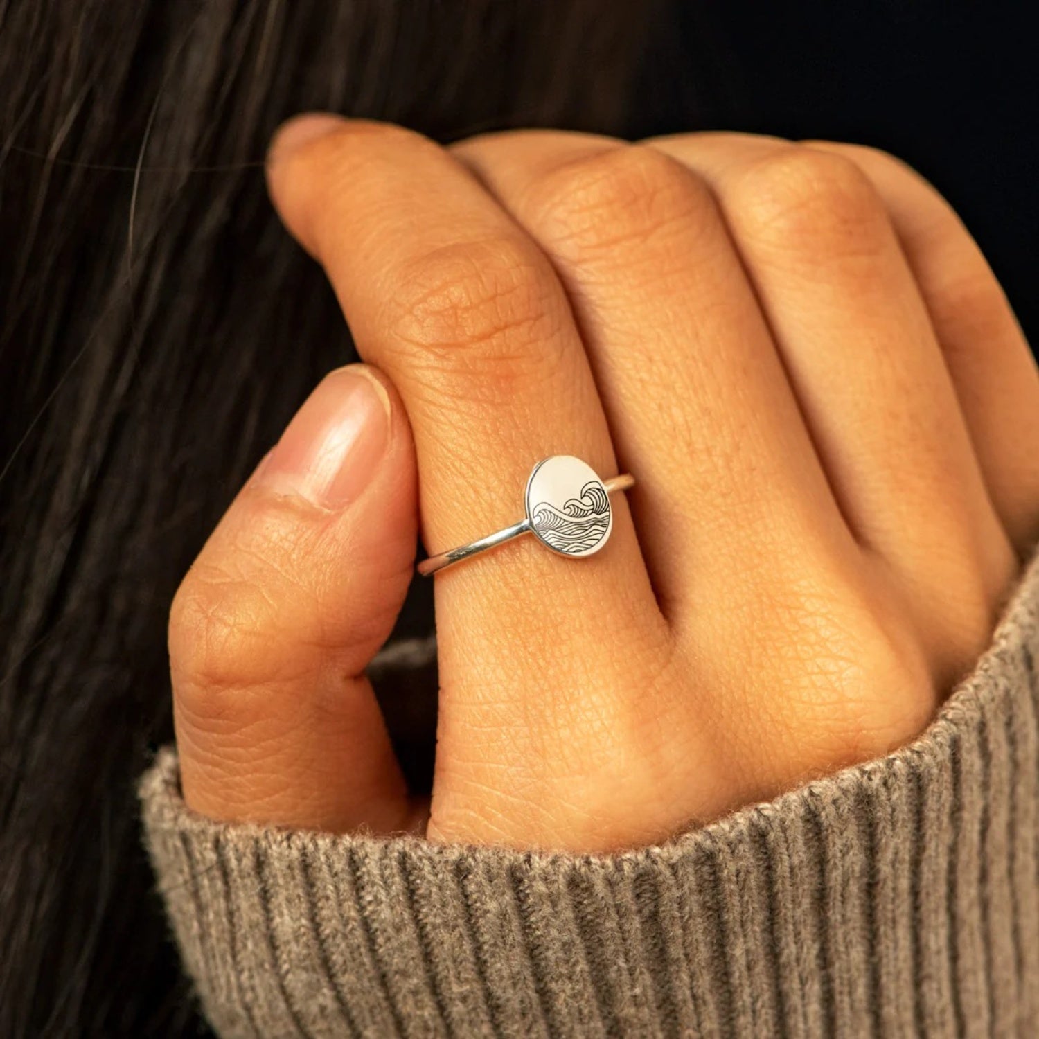 Anello sigillo d'argento