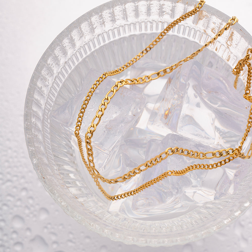 Collana in acciaio a doppio strato