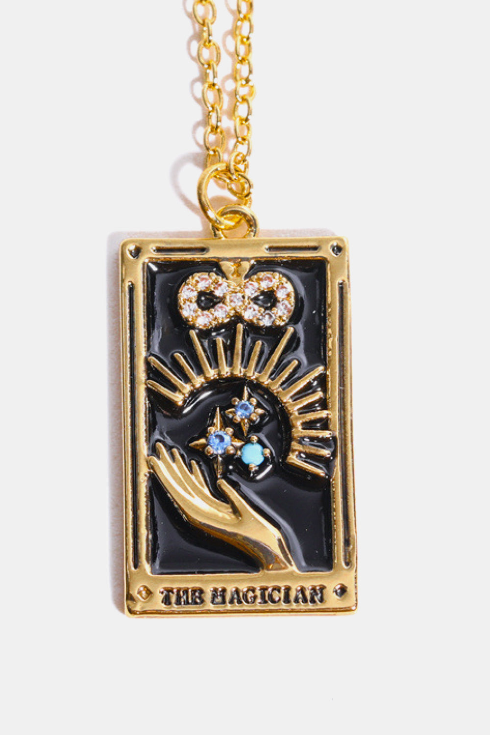 Collana in acciaio con ciondolo Tarocco
