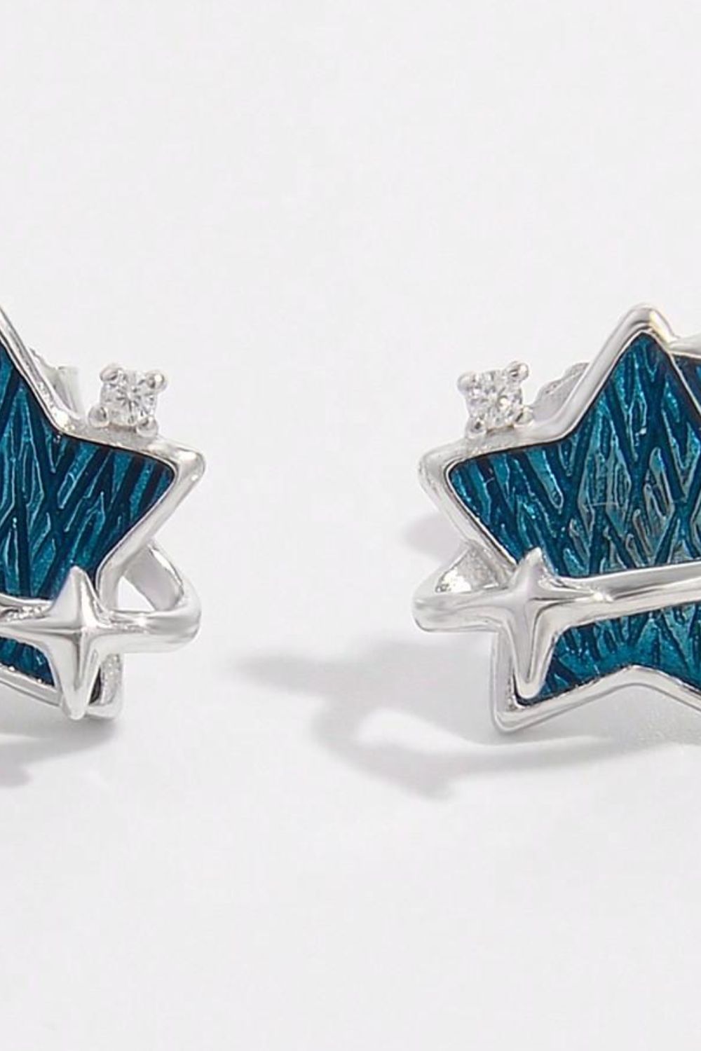 Zircon Star Sølv Studs