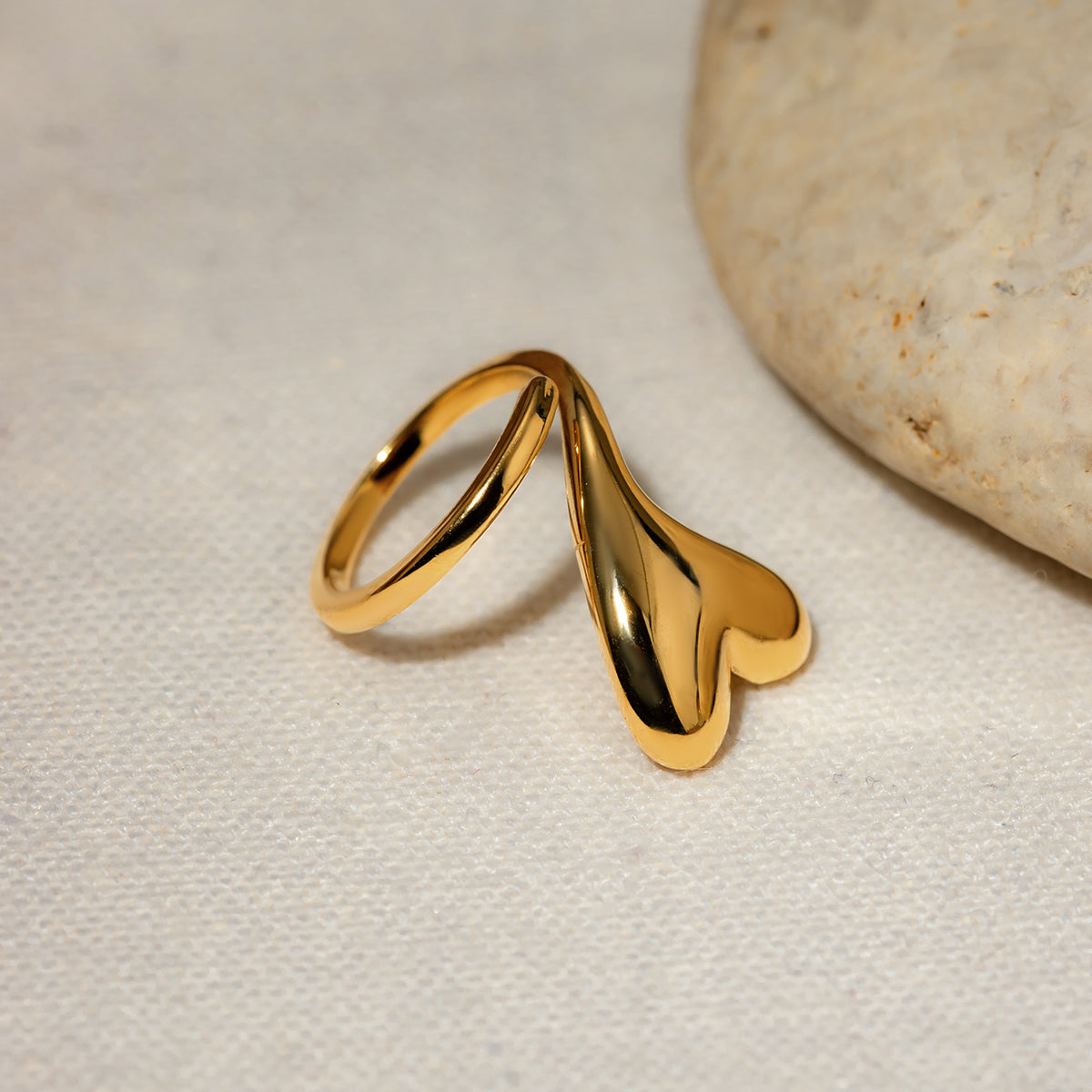 Hjerte Twist Stål Ring