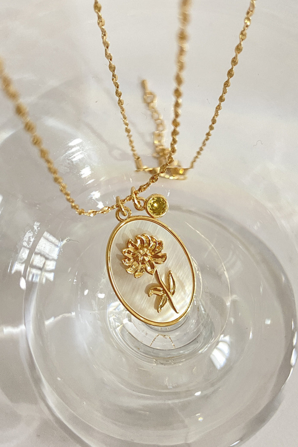 Collana con Fiore a Guscio di Rame