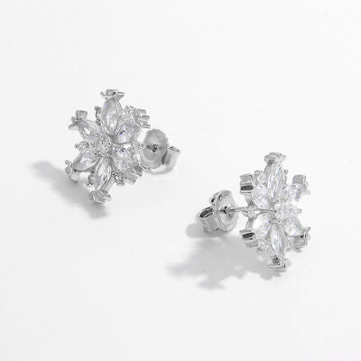 Zircon Snefnug Sølv Studs