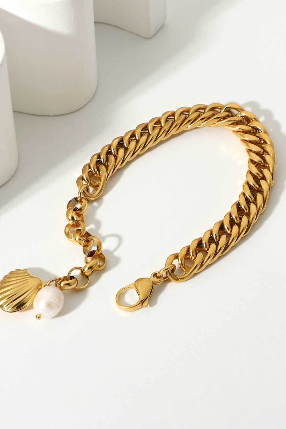 Bracciale a catena curb in oro