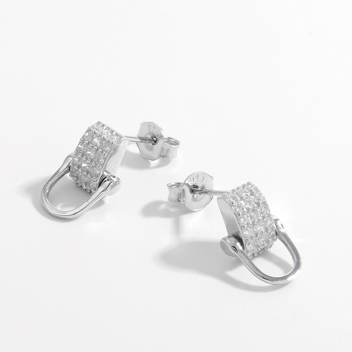 Zircon Sølv Stud Øreringe