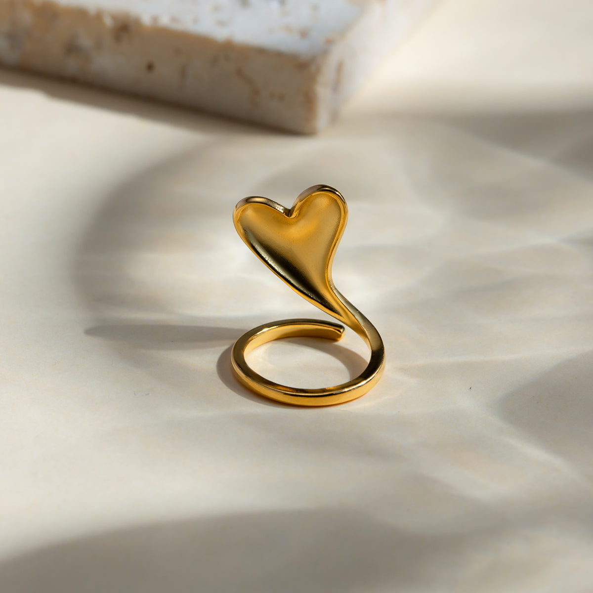 Hjerte Twist Stål Ring