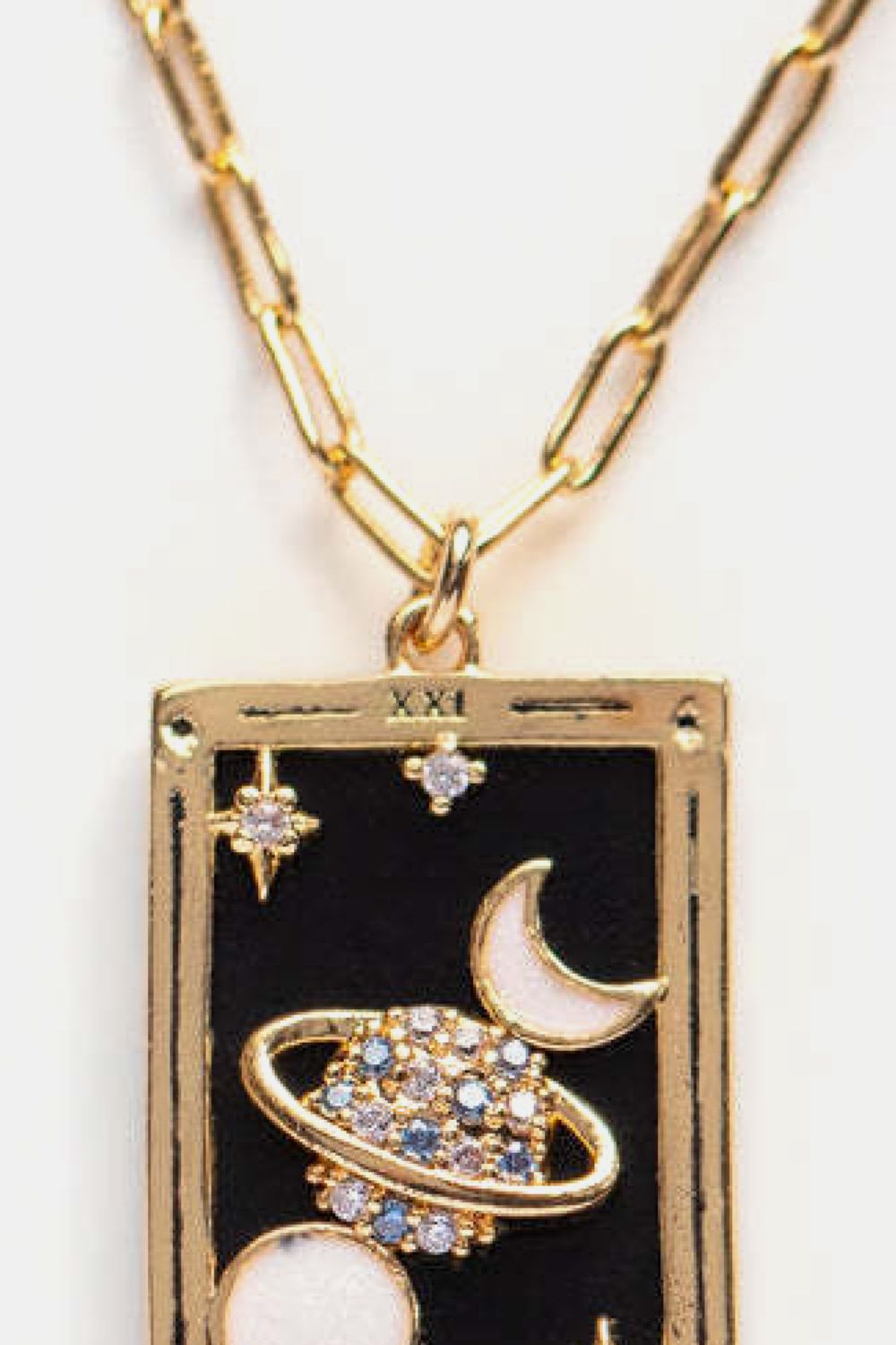 Collana in acciaio con ciondolo Tarocco