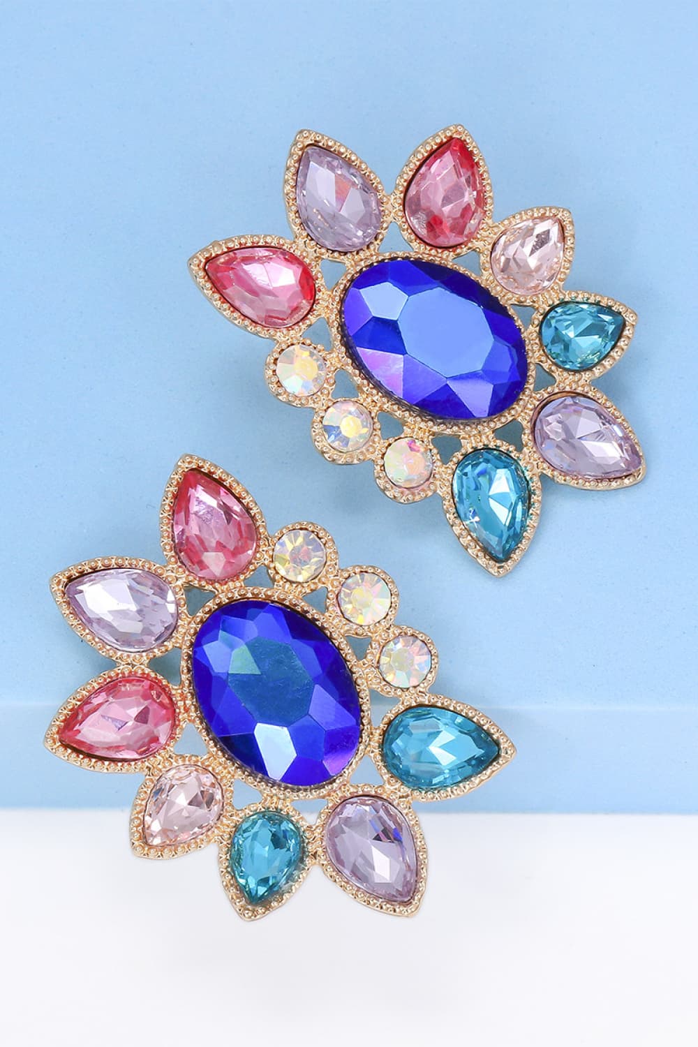 Aros angulares de piedra de vidrio