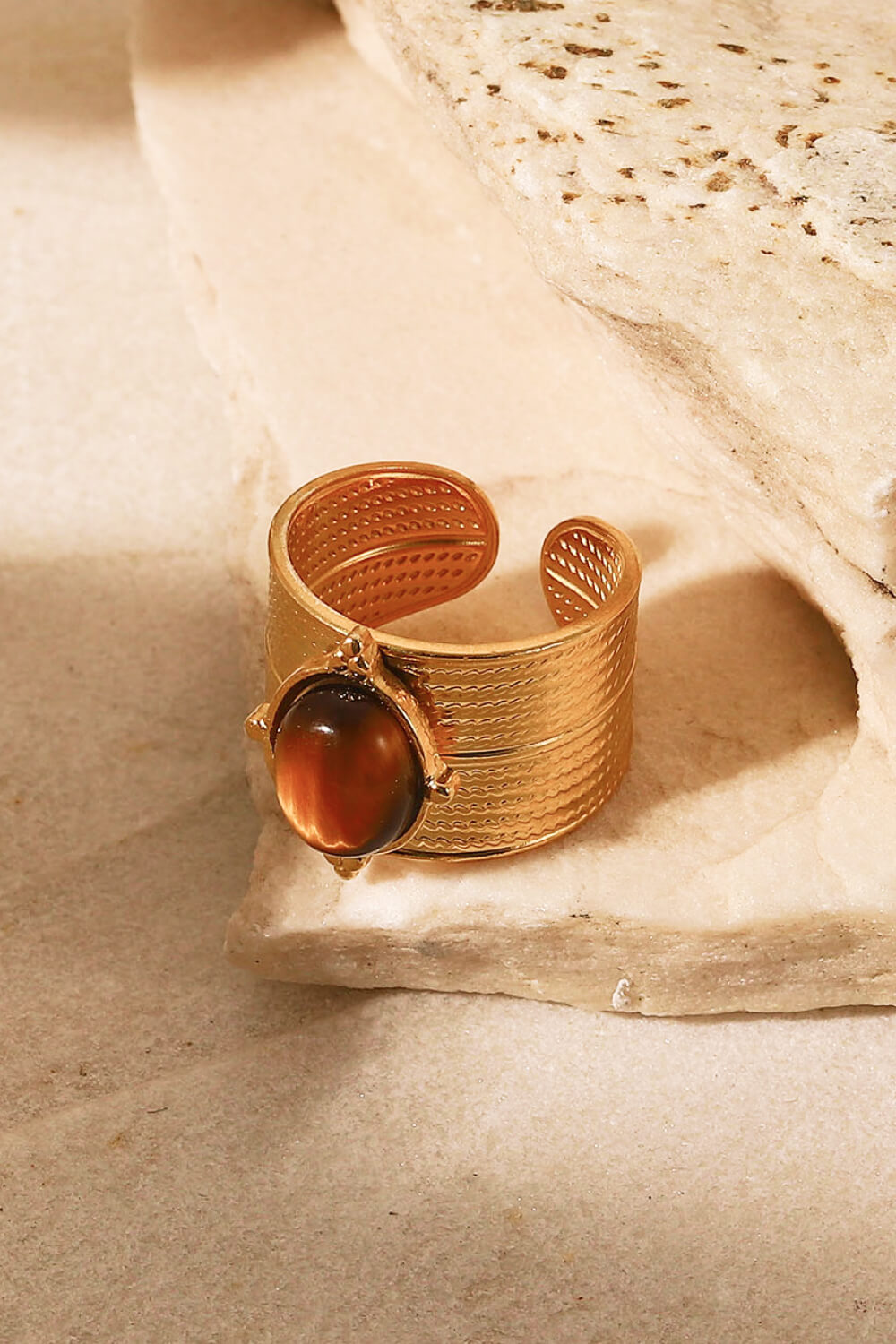 Guld Bred Åben Ring